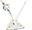 Shine Triangle Mop Adjustable Long Handle 360¬∞ Rotatable Multi Purpose Cleaning Mop White