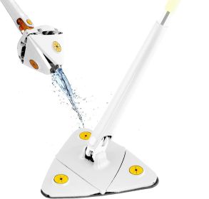 Shine Triangle Mop Adjustable Long Handle 360¬∞ Rotatable Multi Purpose Cleaning Mop White