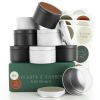 Hearth & Harbor 8 Oz, 24 Pack Black and White DIY Candle Containers with Lids - Tin Candle Jars for Making Candles - Metal Candle Jars - Bulk Tins Sto