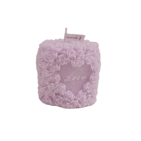 Valentine Gift Rose Flower Shap Aromatherapy Candle (Color: Purple, Type: Candle)