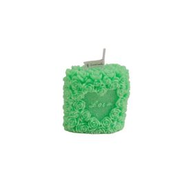 Valentine Gift Rose Flower Shap Aromatherapy Candle (Color: Green, Type: Candle)