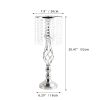 Ins Luxury Metal Candle Holders with Crystal Flowers Vase Candlestick Table Centerpieces Wedding Table Candle Stand Wedding Prop