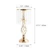 New Luxury Metal Candle Holders with Crystal Flowers Vase Candlestick Table Centerpieces Wedding Table Candle Stand Wedding Prop