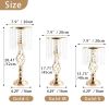 Ins Luxury Metal Candle Holders with Crystal Flowers Vase Candlestick Table Centerpieces Wedding Table Candle Stand Wedding Prop